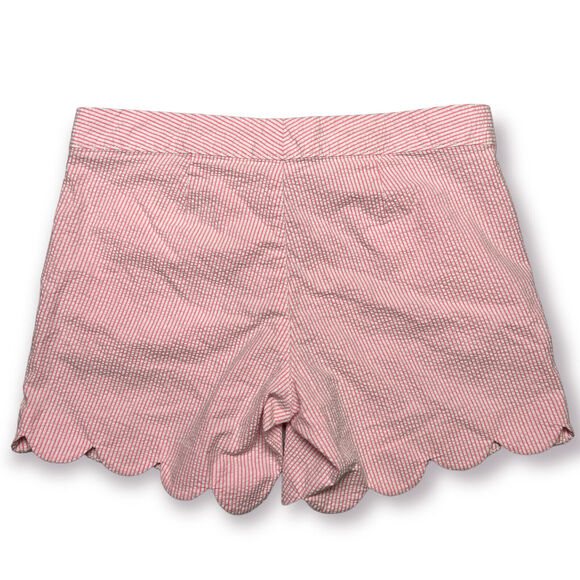 Lilly Pulitzer Buttercup Short SIZE 0 WAIST 29 Pink Seersucker Scallop Pockets - Picture 9 of 9